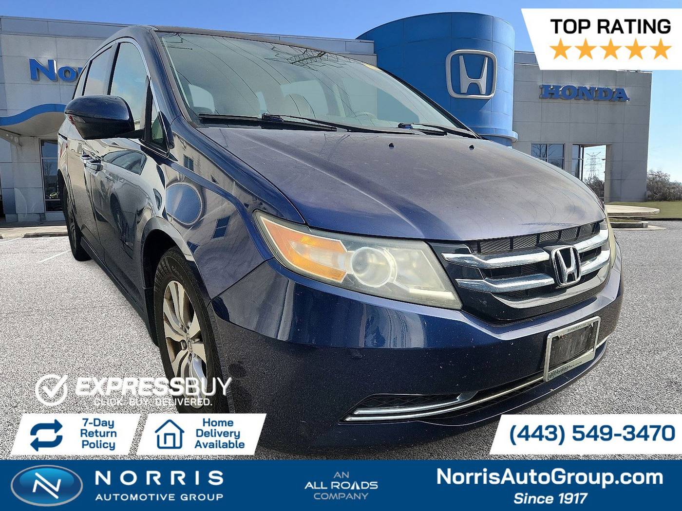 2015 Honda Odyssey EX — Minivan — 159,376 mi — Dundalk, MD