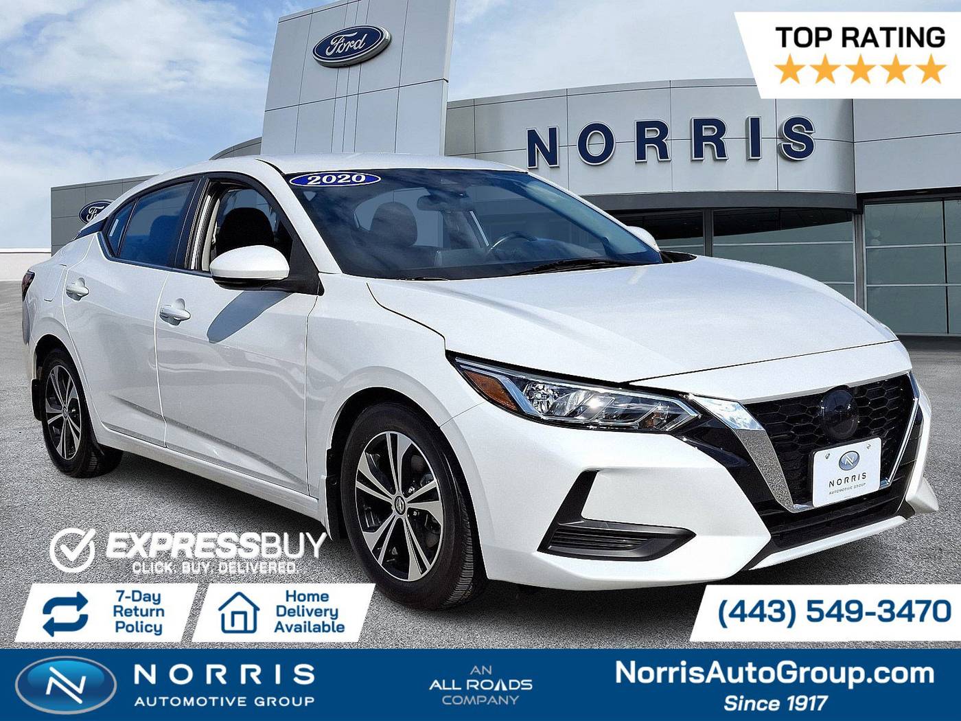2020 Nissan Sentra SV — Sedan — 46,459 mi — Dundalk, MD