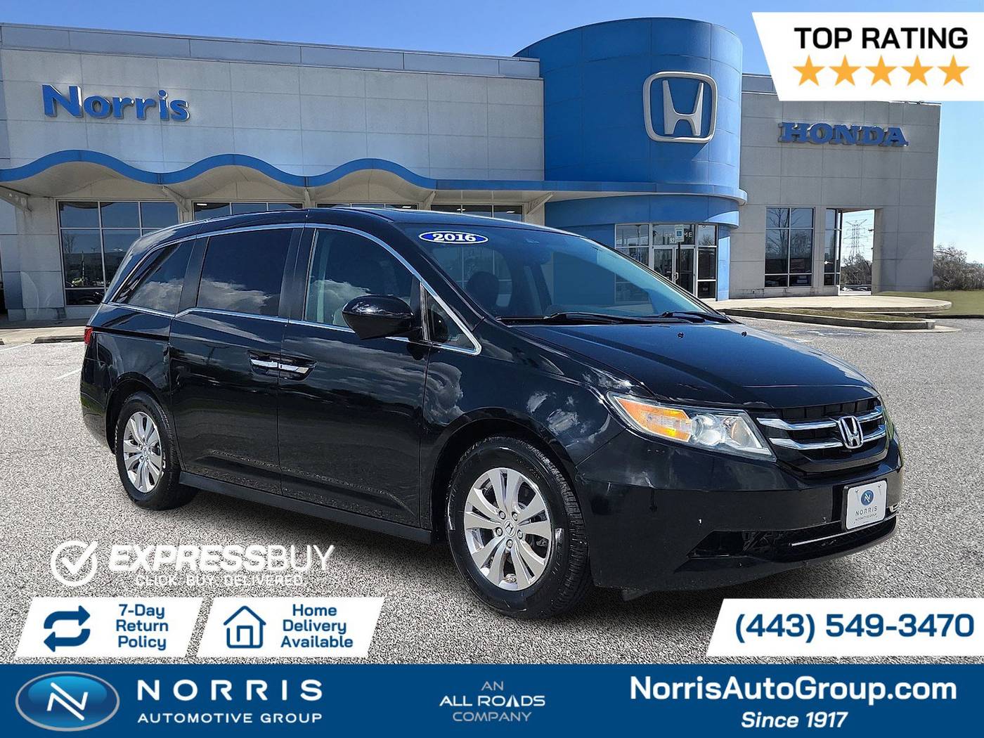 2016 Honda Odyssey EX-L — Minivan — 89,117 mi — Dundalk, MD