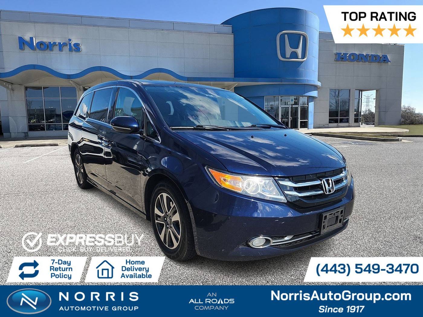 2016 Honda Odyssey Touring — Minivan — 136,635 mi — Dundalk, MD
