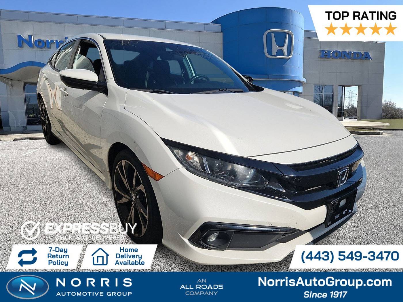 2019 Honda Civic Sport — Sedan — 54,866 mi — Dundalk, MD