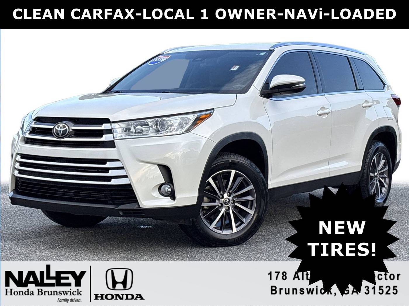 2019 Toyota Highlander XLE — SUV — 94,946 mi — Brunswick, GA