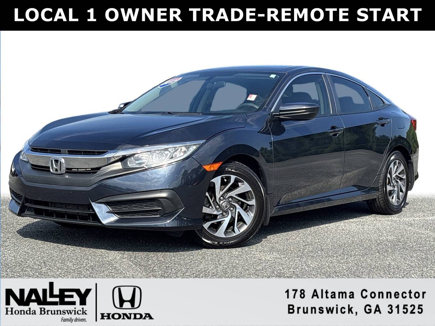 2017 Honda Civic EX — Sedan — 66,652 mi — Brunswick, GA