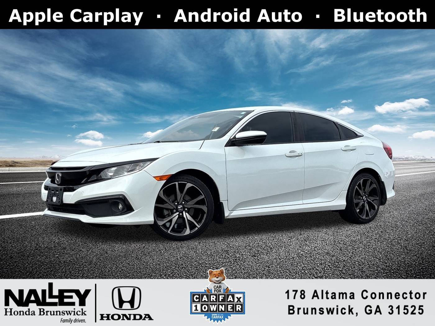 2021 Honda Civic Sport — Sedan — 73,883 mi — Brunswick, GA