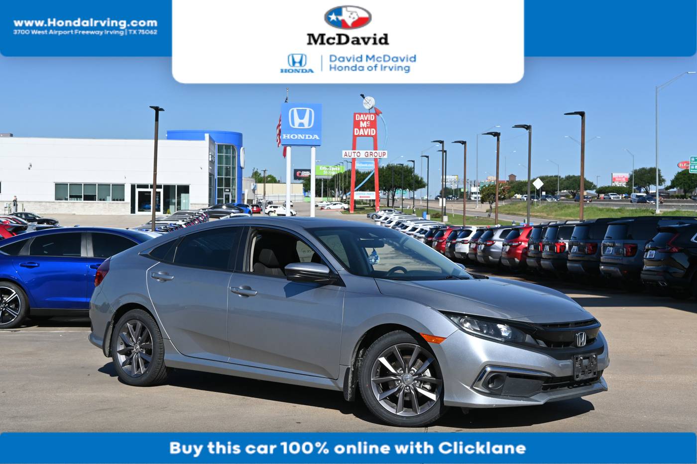 2021 Honda Civic EX — Sedan — 63,117 mi — Irving, TX