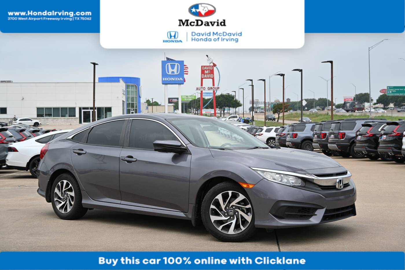 2017 Honda Civic EX — Sedan — 87,907 mi — Irving, TX