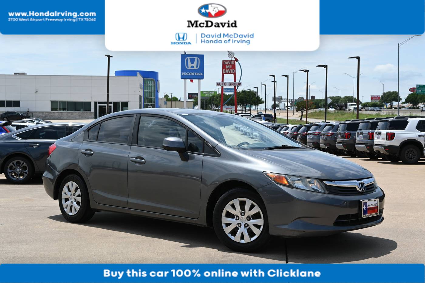 2012 Honda Civic LX — Sedan — 137,882 mi — Irving, TX