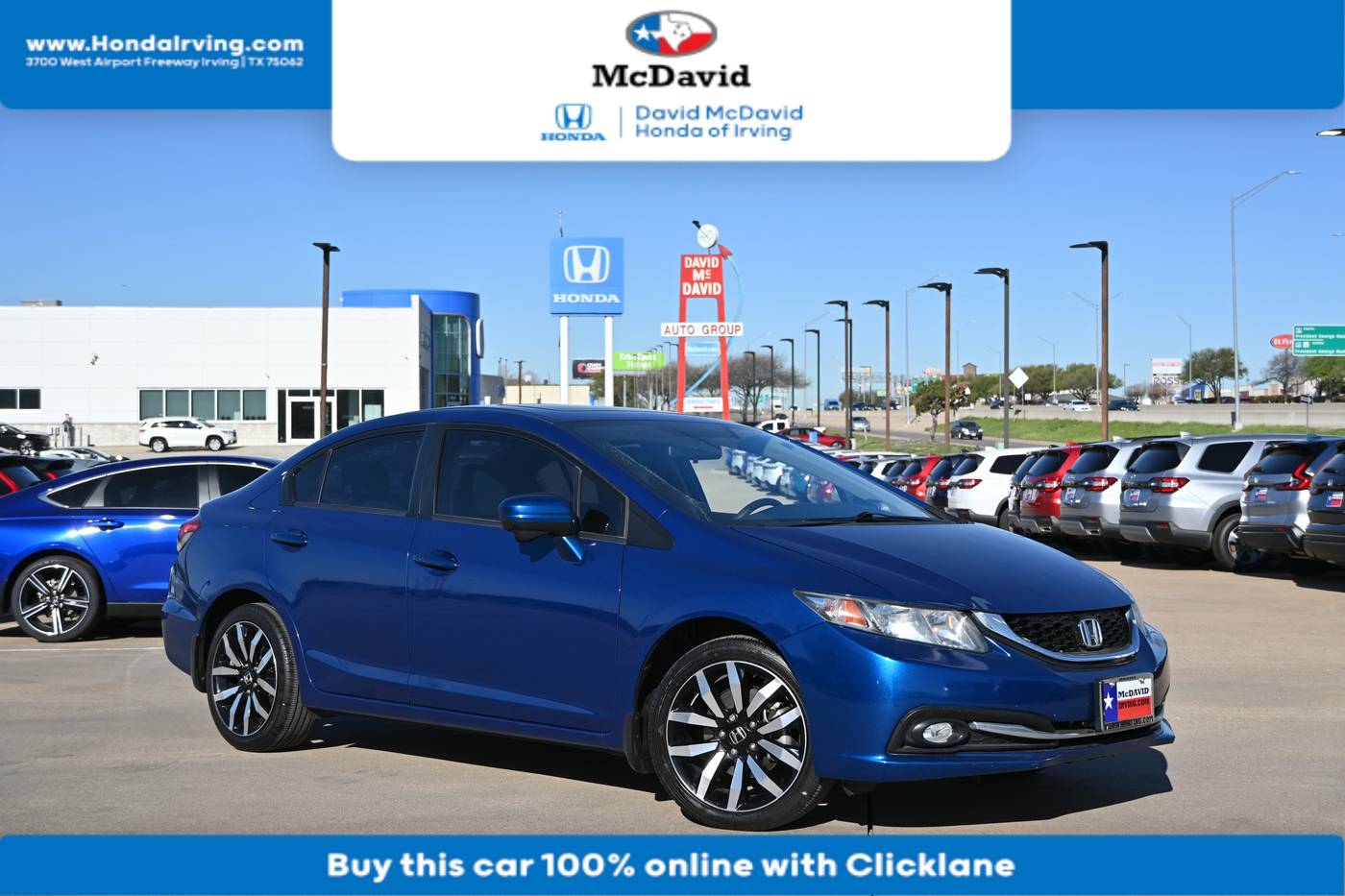2015 Honda Civic EX-L — Sedan — 77,488 mi — Irving, TX