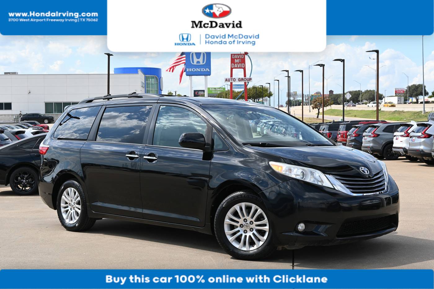 2015 Toyota Sienna XLE — Minivan — 161,599 mi — Irving, TX