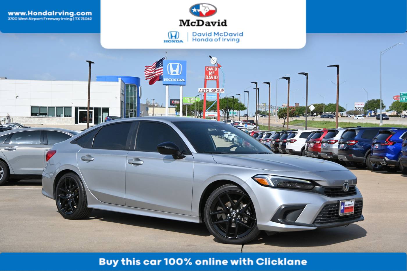 2022 Honda Civic Sport — Sedan — 75,740 mi — Irving, TX