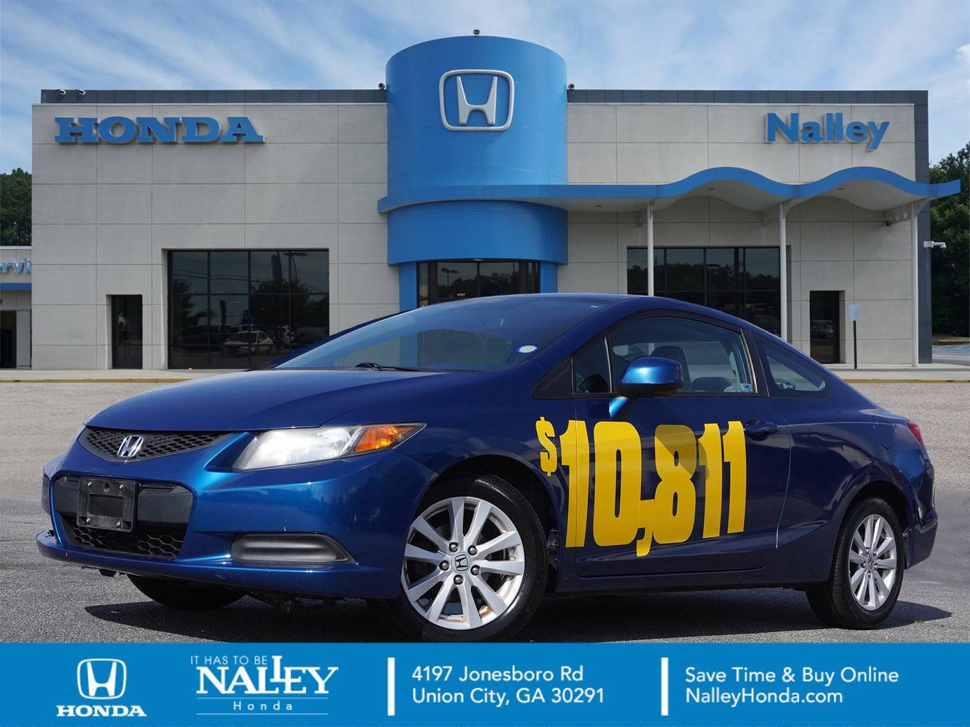 2012 Honda Civic EX — Coupe — 105,520 mi — Union City, GA