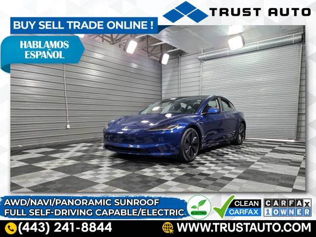 2024 Tesla Model 3 Long Range — Sedan — 10,110 mi — Sykesville, MD