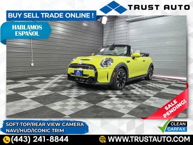 2022 MINI Convertible Cooper S — Convertible — 22,955 mi — Sykesville, MD