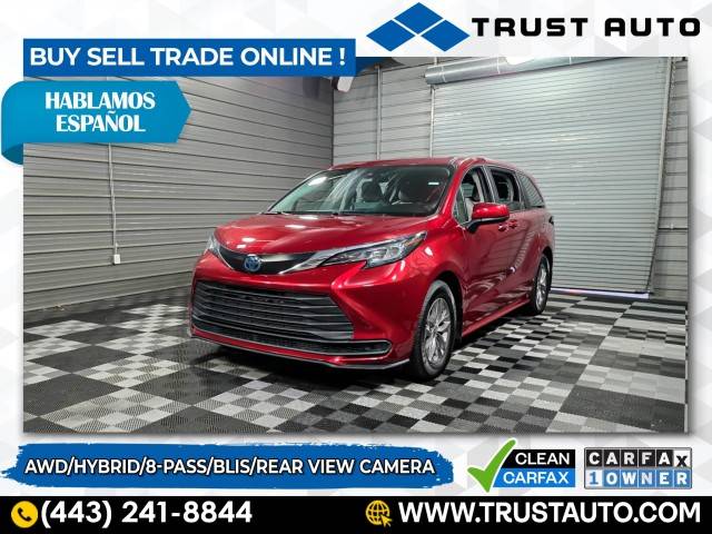 2022 Toyota Sienna LE — Minivan — 64,934 mi — Sykesville, MD
