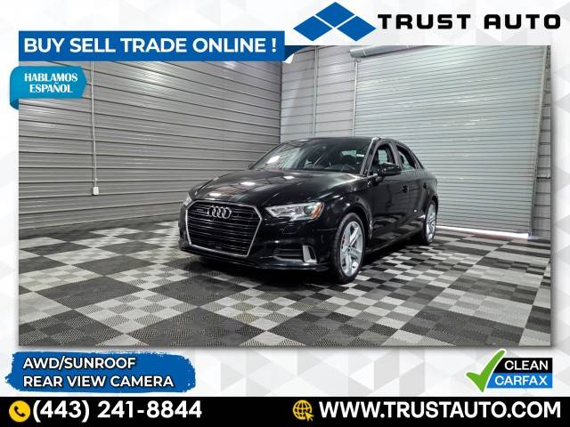 2017 Audi A3 Premium — Sedan — 36,051 mi — Sykesville, MD