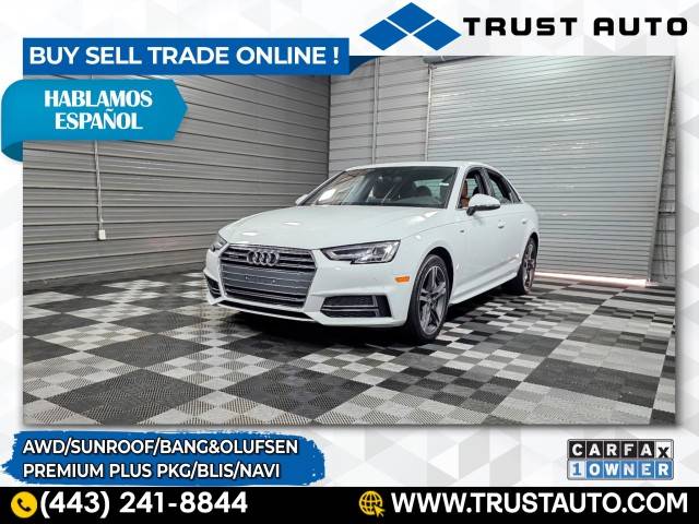 2018 Audi A4 Premium Plus — Sedan — 37,223 mi — Sykesville, MD