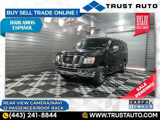 2017 Nissan NV Passenger SL — Passenger Van — 75,904 mi — Sykesville, MD