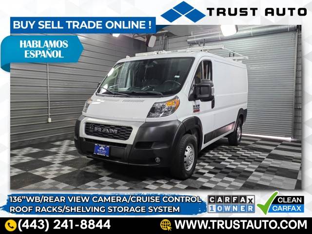 2021 Ram ProMaster Cargo Van 1500 — Cargo Van — 54,594 mi — Sykesville, MD