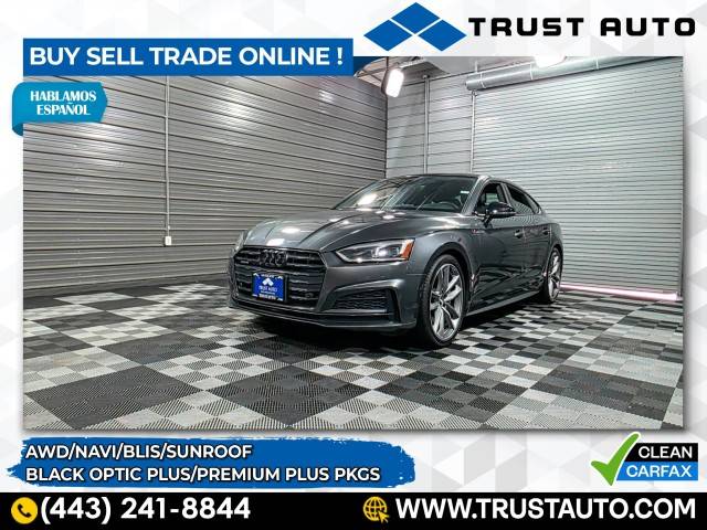 2019 Audi A5 Premium Plus — Hatchback — 76,228 mi — Sykesville, MD