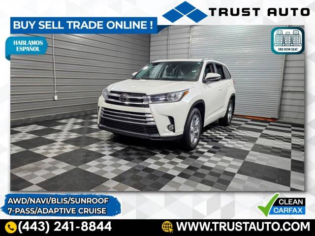 2017 Toyota Highlander Limited — SUV — 63,694 mi — Sykesville, MD