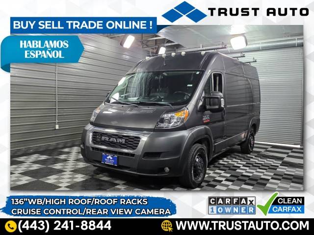 2020 Ram ProMaster Cargo Van 2500 — Cargo Van — 46,104 mi — Sykesville, MD