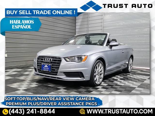 2015 Audi A3 Premium Plus — Convertible — 65,781 mi — Sykesville, MD