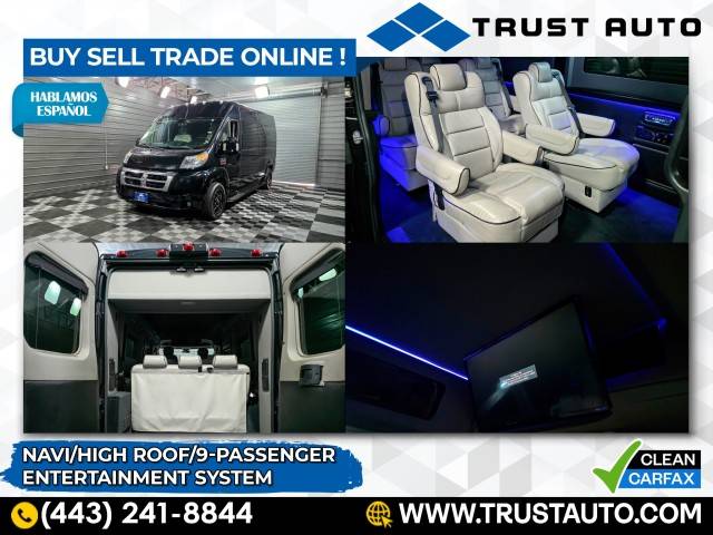 2018 Ram ProMaster Cargo Van 2500 — Cargo Van — 51,399 mi — Sykesville, MD