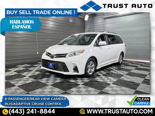 2020 Toyota Sienna LE — Minivan — 74,625 mi — Sykesville, MD