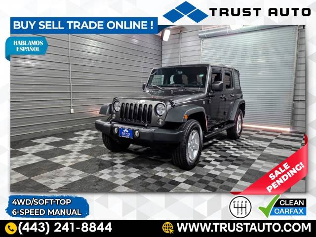 2017 Jeep Wrangler Sport — SUV — 30,011 mi — Sykesville, MD
