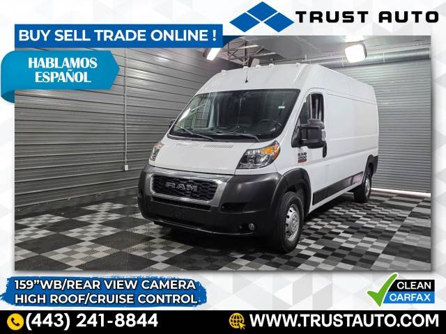 2021 Ram ProMaster Cargo Van 2500 — Cargo Van — 7,727 mi — Sykesville, MD