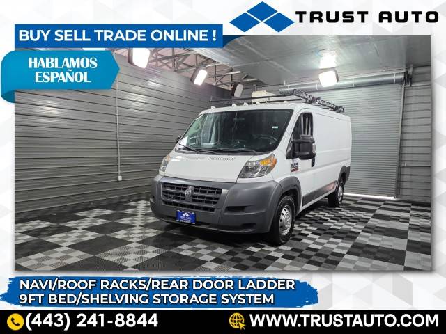 2018 Ram ProMaster Cargo Van 1500 — Cargo Van — 77,526 mi — Sykesville, MD