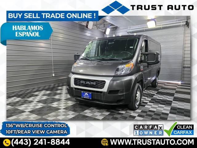 2021 Ram ProMaster Cargo Van 1500 — Cargo Van — 65,588 mi — Sykesville, MD