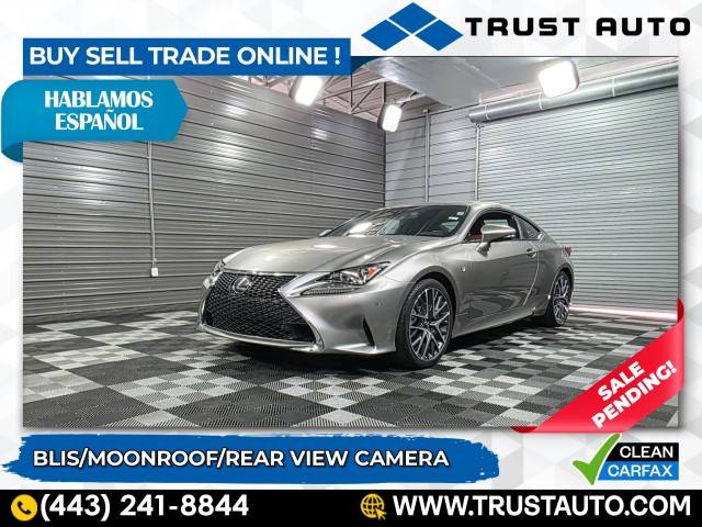 2017 Lexus RC RC Turbo F Sport — Coupe — 43,039 mi — Sykesville, MD
