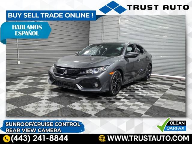 2019 Honda Civic EX — Hatchback — 48,572 mi — Sykesville, MD