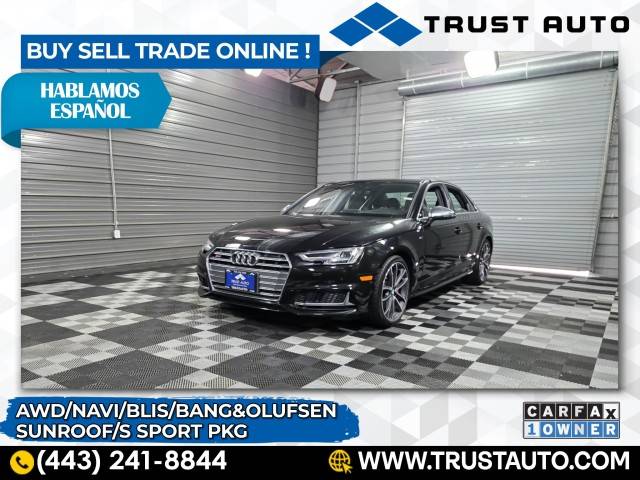 2018 Audi S4 Premium Plus — Sedan — 36,550 mi — Sykesville, MD