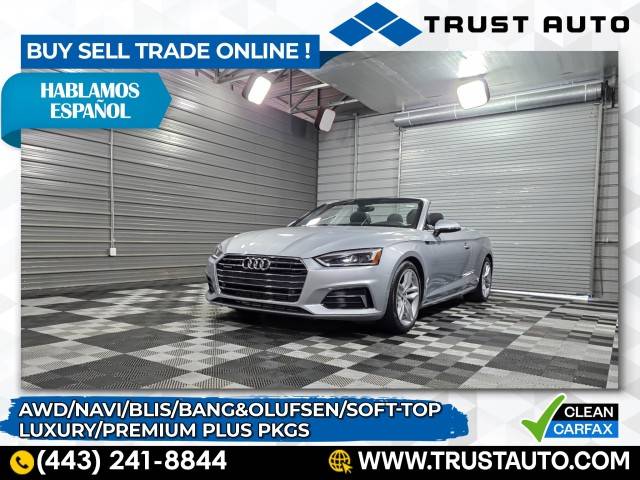 2019 Audi A5 Premium Plus — Convertible — 29,913 mi — Sykesville, MD