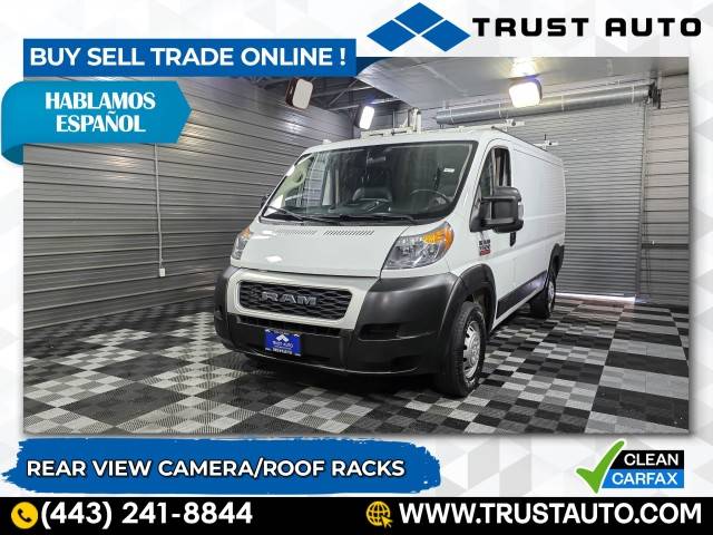 2019 Ram ProMaster Cargo Van 1500 — Cargo Van — 75,907 mi — Sykesville, MD