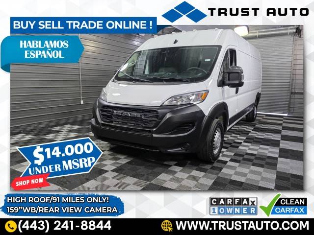 2024 Ram ProMaster Cargo Van Tradesman 2500 — Cargo Van — 18 mi — Sykesville, MD