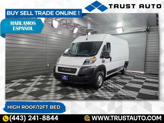 2022 Ram ProMaster Cargo Van 2500 — Cargo Van — 27,496 mi — Sykesville, MD