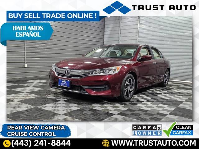 2017 Honda Accord LX — Sedan — 58,502 mi — Sykesville, MD