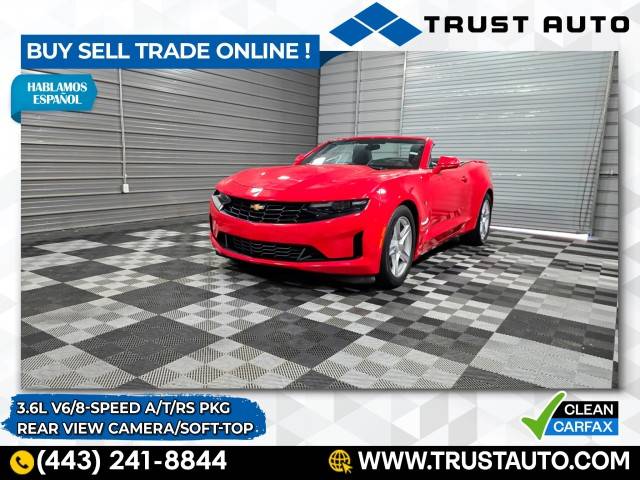 2019 Chevrolet Camaro 1LT — Convertible — 84,248 mi — Sykesville, MD
