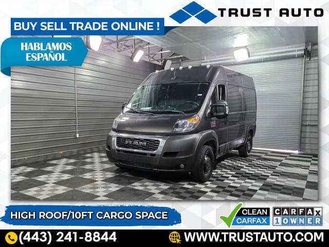 2022 Ram ProMaster Cargo Van 1500 — Cargo Van — 69,727 mi — Sykesville, MD