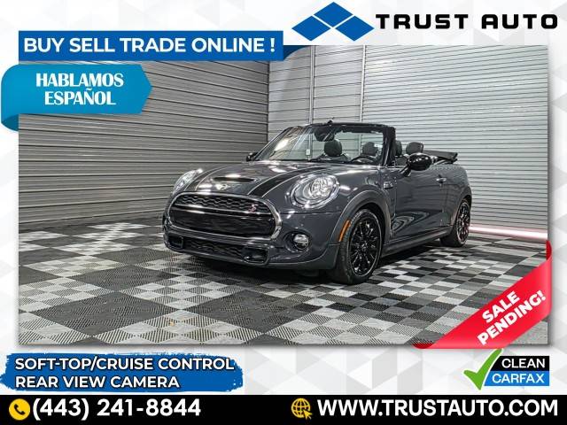 2018 MINI Convertible Cooper S — Convertible — 32,118 mi — Sykesville, MD