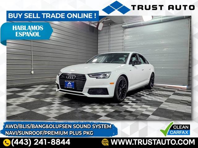2018 Audi A4 Premium Plus — Sedan — 39,734 mi — Sykesville, MD