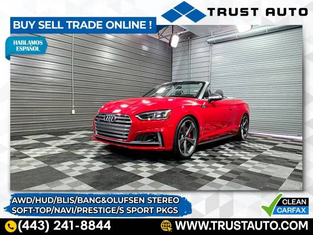 2019 Audi S5 Prestige — Convertible — 26,821 mi — Sykesville, MD