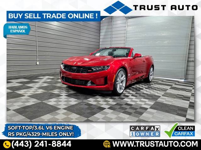 2019 Chevrolet Camaro 2LT — Convertible — 4,329 mi — Sykesville, MD