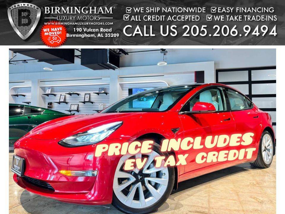 2021 Tesla Model 3 Long Range — Sedan — 93,597 mi — Birmingham, AL