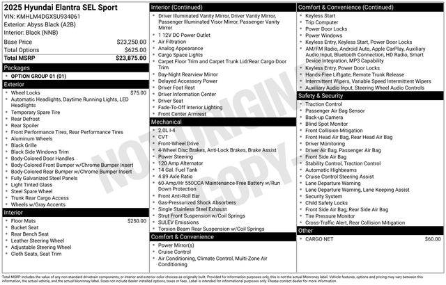 2025 Hyundai Elantra SEL Sport — Sedan — 12 mi — Doylestown, PA