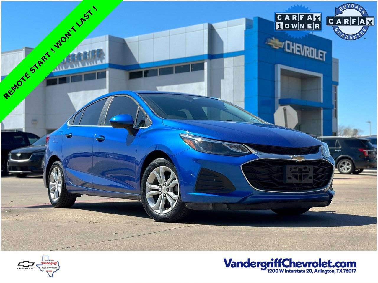 2019 Chevrolet Cruze LT — Sedan — 73,741 mi — Arlington, TX