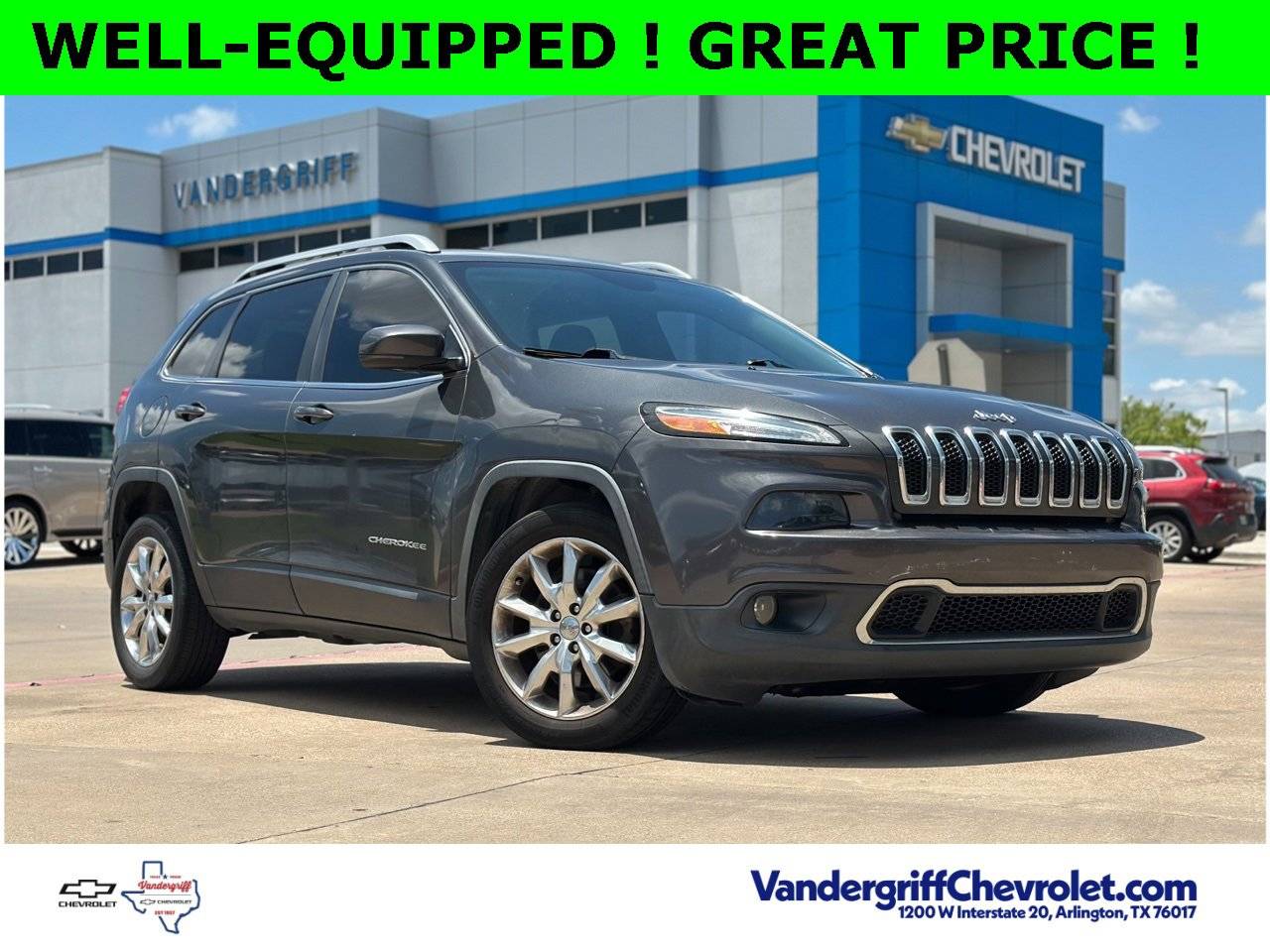 2015 Jeep Cherokee Limited — SUV — 138,053 mi — Arlington, TX